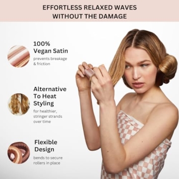 Kitsch Satin Heatless Curling Rod - Jumbo Flexi Rods for Women