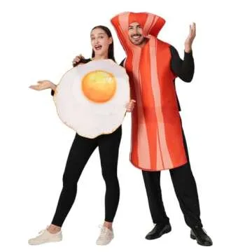 DSplay Fried Egg and Bacon Costume for Couples