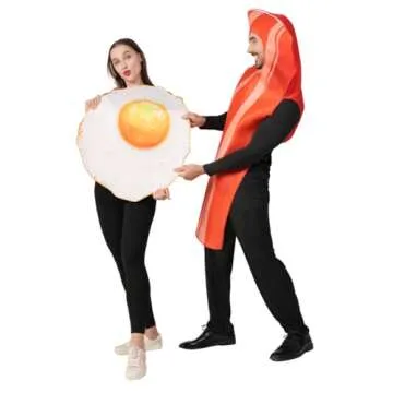 DSplay Fried Egg and Bacon Costume for Couples