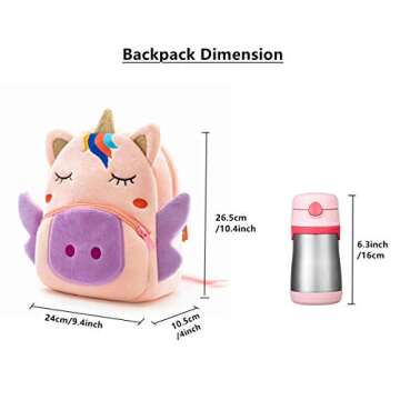 NICE CHOICE Cute Toddler Backpack Toddler Bag Plush Animal Cartoon Mini Travel Bag for Baby Girl Boy 2-6 Years(BB Unicorn)