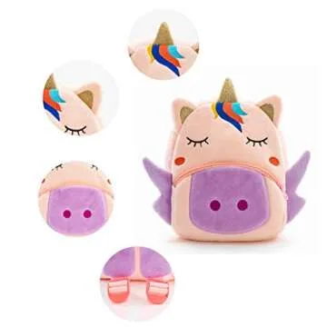 NICE CHOICE Cute Toddler Backpack Toddler Bag Plush Animal Cartoon Mini Travel Bag for Baby Girl Boy 2-6 Years(BB Unicorn)