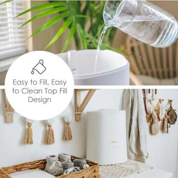 Top Fill Ultrasonic Cool Mist Humidifier with Diffuser