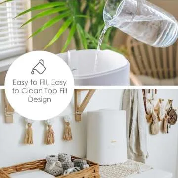 Top Fill Ultrasonic Cool Mist Humidifier with Diffuser