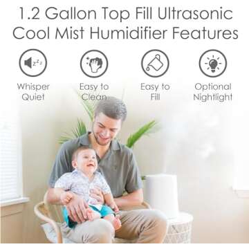 Top Fill Ultrasonic Cool Mist Humidifier with Diffuser