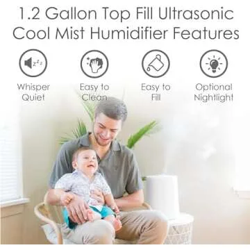 Top Fill Ultrasonic Cool Mist Humidifier with Diffuser