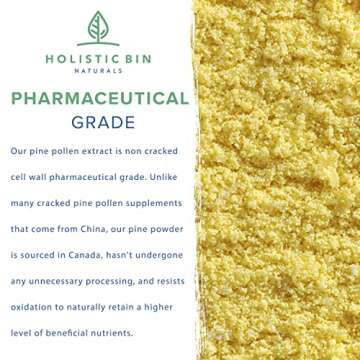 Holistic Bin Organic Pine Pollen Powder - Pure & Wild Harvested