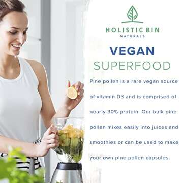 Holistic Bin Organic Pine Pollen Powder - Pure & Wild Harvested