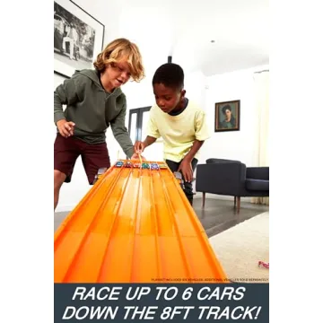 Hot Wheels Super 6-Lane Raceway with Sound Effects & Vehicles