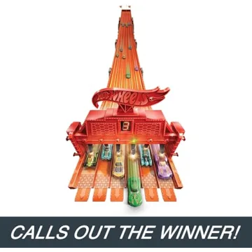 Hot Wheels Super 6-Lane Raceway with Sound Effects & Vehicles