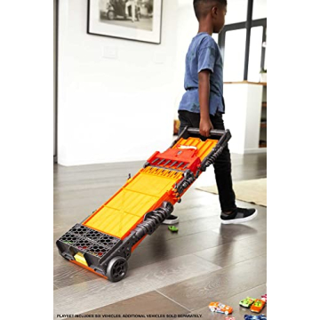 Hot Wheels Super 6-Lane Raceway with Sound Effects & Vehicles