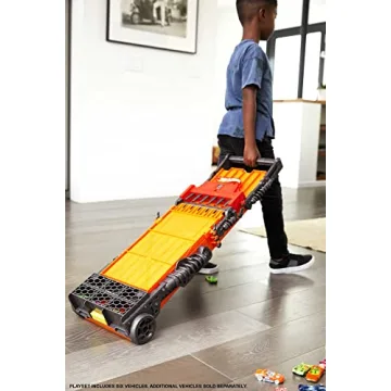 Hot Wheels Super 6-Lane Raceway with Sound Effects & Vehicles