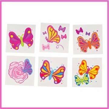Rhode Island Novelty Butterfly Temporary Tattoos - 144-Piece Fun for Kids!