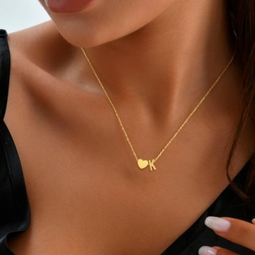 Heart Initial Necklace for Women - Perfect Personalized Gifts