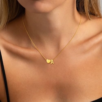 Heart Initial Necklace for Women - Perfect Personalized Gifts