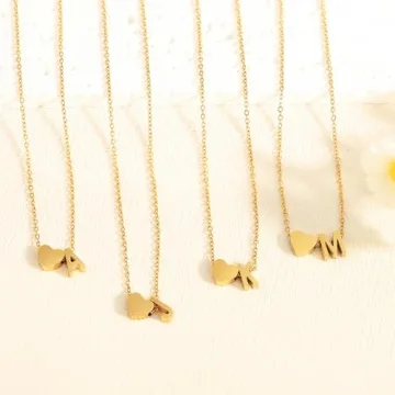 Heart Initial Necklace for Women - Perfect Personalized Gifts