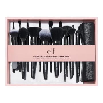 e.l.f. 17-Piece Makeup Brush Set & Travel Roll