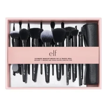e.l.f. 17-Piece Makeup Brush Set & Travel Roll
