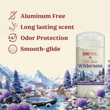 Old Spice Men's Deodorant Aluminum-Free Wilderness with Lavender, 3oz (Pack of 3)
