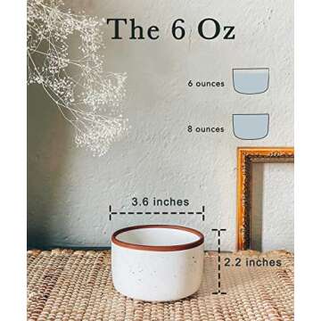 Mora Ceramic Ramekins - 6oz, Set of 6 - Small Oven Safe Baking Dishes/Cups - For Personal Pudding, C...