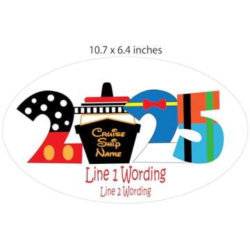 Magical World 2025 Cruise Ship Door Decorations Custom Magnet Personalized, Funny & Fun Party Decor ...