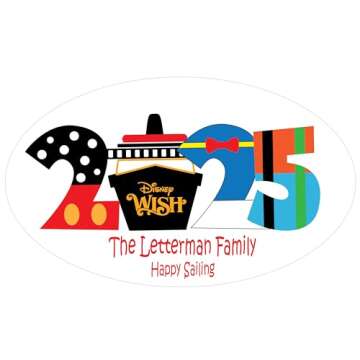 Magical World 2025 Cruise Ship Door Decorations Custom Magnet Personalized, Funny & Fun Party Decor - Decorative Magnetic Favors For Fridge, Locker, Whiteboard - Ships Stateroom for Your Disney Cruise