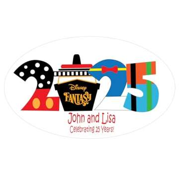 Magical World 2025 Cruise Ship Door Decorations Custom Magnet Personalized, Funny & Fun Party Decor - Decorative Magnetic Favors For Fridge, Locker, Whiteboard - Ships Stateroom for Your Disney Cruise