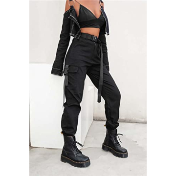 Stylish JEAAMKSSER Women's High Waisted Cargo Pants