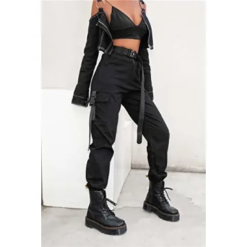 Stylish JEAAMKSSER Women's High Waisted Cargo Pants