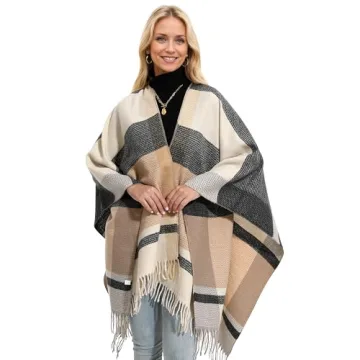HOLDINA Cozy Poncho Shawl Wraps for Women