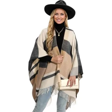 HOLDINA Cozy Poncho Shawl Wraps for Women