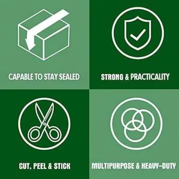 HERKKA Clear Packing Tape, 12 Rolls Heavy Duty Packaging Tape for Shipping Packaging Moving Sealing, Thicker Clear Packing Tape, 1.88 inches Wide, 65 Yards Per Roll, 780 Total Yards