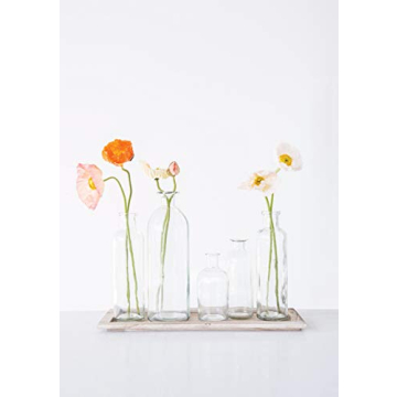 Creative Co-Op Vintage Bottle Set with Tray for Home Decor