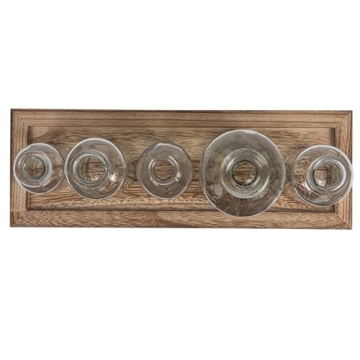 Creative Co-Op Vintage Bottle Set with Tray for Home Decor