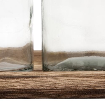 Creative Co-Op Vintage Bottle Set with Tray for Home Decor