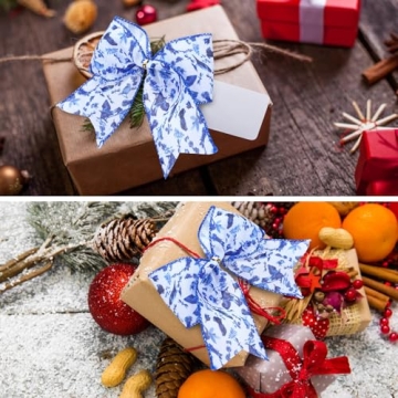 Chinoiserie Christmas Bows Set - Elegant Seasonal Decor
