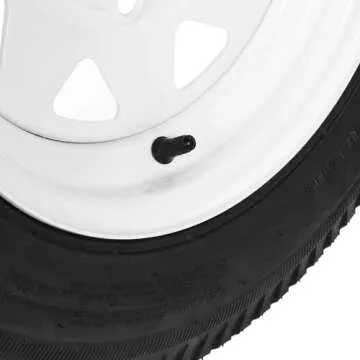 YUANXING Trailer Tires on Rim 4.80-12 480-12 4.80 X 12 Load Range C，5 Lug 12 in.Wheel White - 5 on 4.5"，Set of 2