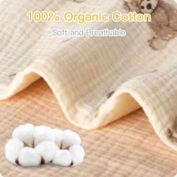 Knirose Muslin Crib Sheets 100% Cotton for Baby Comfort