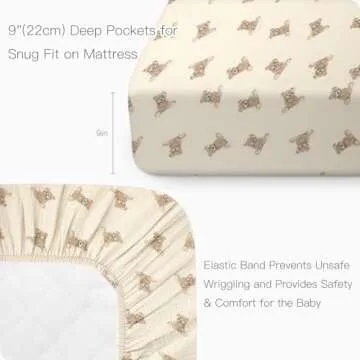 Knirose Muslin Crib Sheets 100% Cotton for Baby Comfort