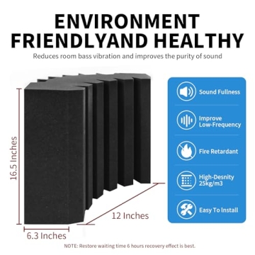 Focusound Bass Traps - 4 Pack for Better Acoustics