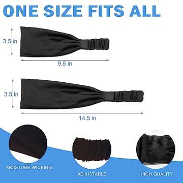 Calbeing Gray Workout Headband for Women, Wide Headbands for Women, Sports Running Headband for Exer...