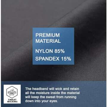 Calbeing Gray Workout Headband for Women, Wide Headbands for Women, Sports Running Headband for Exercise, Gym Hairband Athletic Thick Non Slip Yoga Sweatband Fitness 5Pack