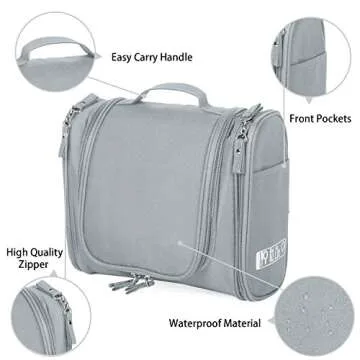 Cadtog Hanging Toiletry Bag - Waterproof Travel Organizer
