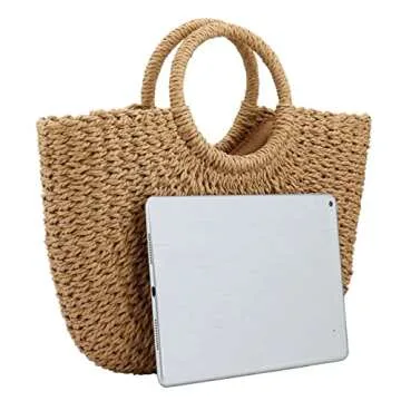 Stylish Summer Rattan Handbag for Women - Eco-Friendly Design