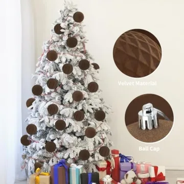 Artmag Velvet Christmas Balls Set 15 Pcs Holiday Decor