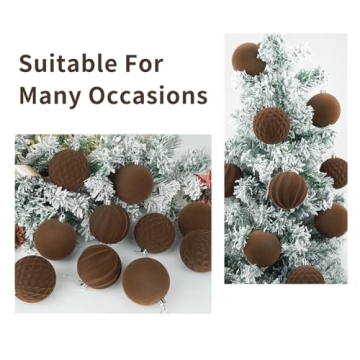 Artmag Velvet Christmas Balls Set 15 Pcs Holiday Decor