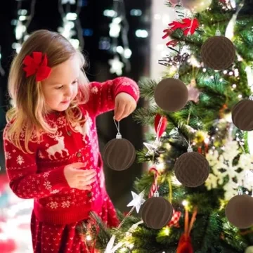 Artmag Velvet Christmas Balls Set 15 Pcs Holiday Decor