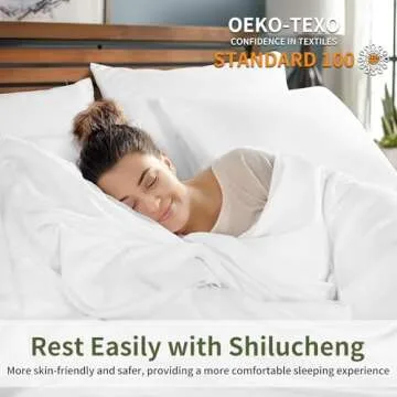 Shilucheng Queen Sheet Set - Soft Cooling Bed Sheets