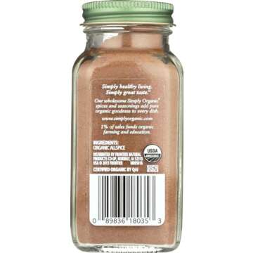 Simply Organic Allspice, Certified Organic, Non-GMO | 3.07 oz | Pimenta dioica (L.) Merr.