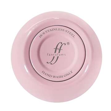 Fancyfams - Dog Mom -12 oz Stainless Steel Stemless Wine Tumbler with Lid and Straw - (Pink)