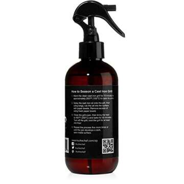 Organic BBQ Grill Oil for Cast Iron Cookware Made in USA